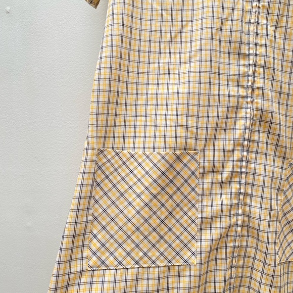 Vintage - 1970’s Homemade Yellow Black Cream House Dress - Picture 7 of 7